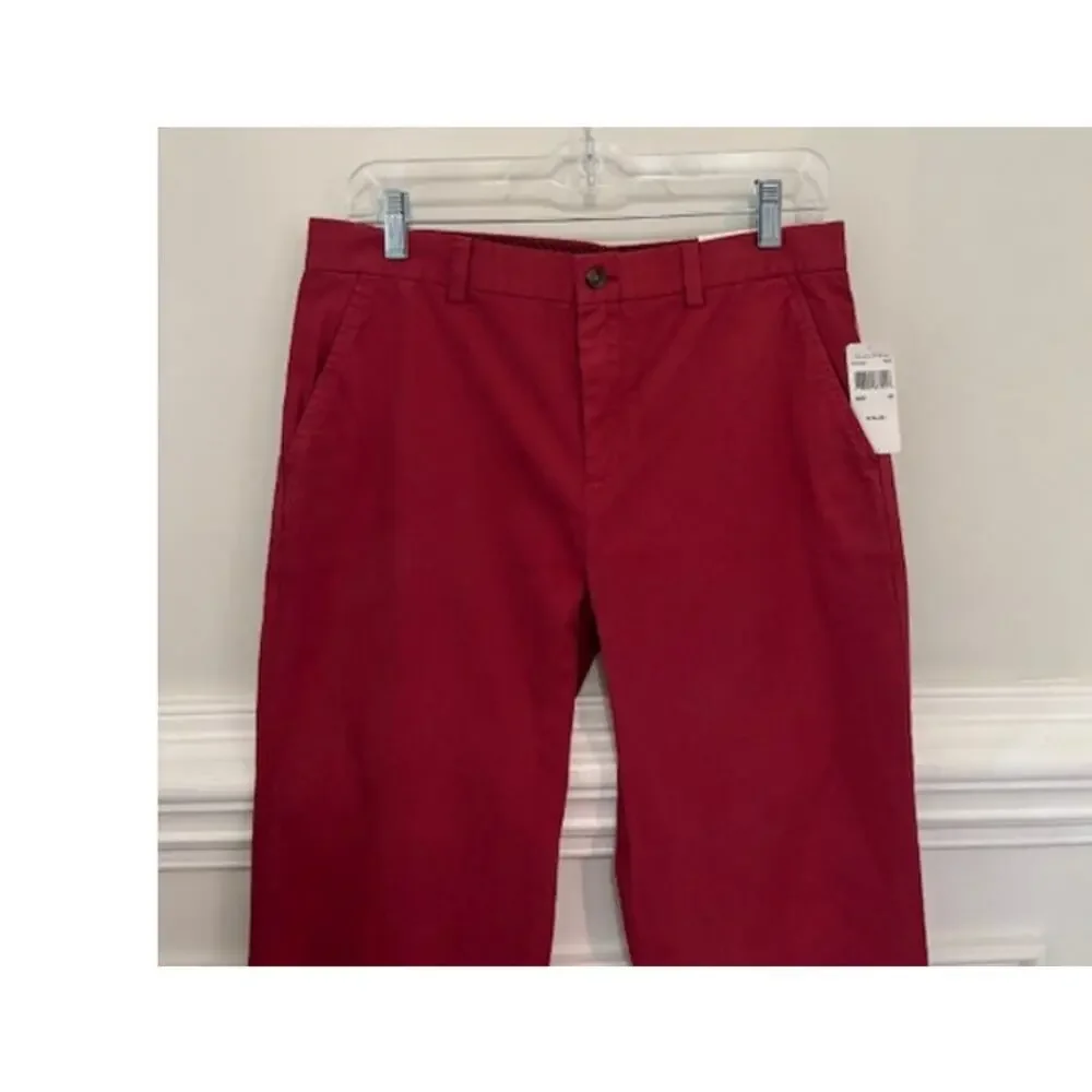 Brooks Brothers Pants Chinos Boys Size 18 Red 100% Cotton Preppy NWT NEW